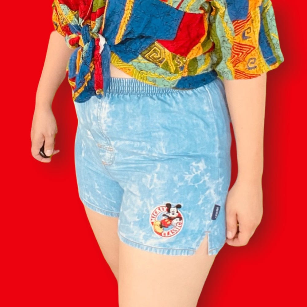 Vintage Disney Mickey Mouse denim shorts